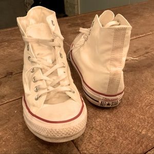 White mens high top converse